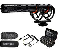 COMICA Video Micrófono, VM20 Cámaras Micrófono con OLED Display & Shock Mount & 3.5mm TRS/TRRS Cable, Micrófono Condensador Super-Cardioide para Cámaras DSLR Sony/Canon/Nikon/iPhone/Smartphone