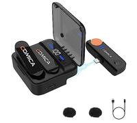 COMICA Vimo S MI 2.4Ghz Microfono Shotgun Lavalier para iPhone, Microfono Inalambrico con Estuche de Carga, Certificado MFI, Rango de 656 ', Monitoreo, Microfono para Vlog Youtube(Lightning)
