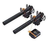 Comica VM40COMBO Micrófono inalámbrico de tipo escopeta de doble canal + 32 GB de grabación integrada