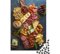 Comida 1000 Piezas Puzzle Adultos Pan con jamón y Queso Art Collection Entretenimiento Creativo Diversión Pasatiempo Creativo Fantasy Multicolor Decoración del Hogar 1000pcs (75x50cm)