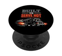 Comida Camión Vida Tripulación Cocina Móvil Hustle Cultura Urbano PopSockets PopGrip Adhesivo