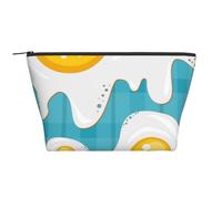 Comida de Huevo Frito, Bolsa de artículos de tocador Bolsa de Maquillaje Bolsa de cosméticos Bolsa de artículos de tocador de Viaje portátil