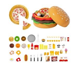 Comida de juguete, comida de juguete para cocina infantil, hamburguesa sensorial educativa grande para educación en el hogar, aula, al aire libre, cumpleaños, sala de juegos