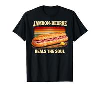 Comida Francesa Retro Jambon-Beurre Cura el Alma Camiseta