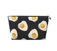 Comida Huevos Fritos Oscuro, Bolsa de Maquillaje Bolsa de cosméticos Bolsa de artículos de tocador de Viaje portátil Bolsa de artículos de tocador