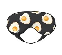 Comida Huevos Fritos Oscuro, Cubreojos completos Antifaz bloqueador de luz Antifaz para dormir Antifaz suave con los ojos vendados Noche