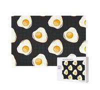 Comida Huevos Fritos Oscuros,Rompecabezas de Madera de 300 Piezas, Juego Familiar, Rompecabezas para Adultos, Adolescentes, decoración del hogar