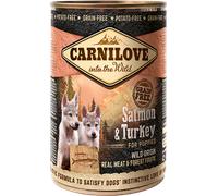 Comida húmeda Carnilove para cachorros de salmón y pavo sin cereales | Húmeda (lata) | 400 g