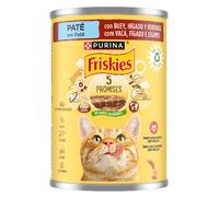 Comida húmeda Friskies para gatos adultos con paté de carne y verduras | Húmeda (lata) | 24 x 400 g