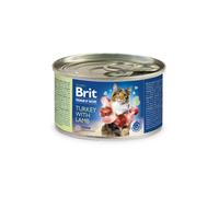 Comida húmeda para gatos Brit Premium by Nature Cat Pavo con Cordero | Húmeda (Lata) | 200 g