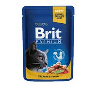 Comida húmeda para gatos Brit Premium by Nature Cat | Salmón y trucha (bolsa) | 100 g