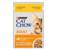Comida húmeda para gatos Cat Chow Adult con pollo y calabacín | Húmeda (bolsa) | 26 x 85 g