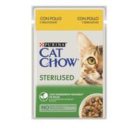 Comida húmeda para gatos Cat Chow Adult Sterilised con pollo y berenjena | Húmeda (bolsa) | 26 x 85 g