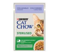 Comida húmeda para gatos Cat Chow Adult Sterilized Cordero y Judías Verdes | Húmeda (Bolsa) | 26 x 85 g