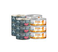 Comida húmeda para gatos Disugual Veterinaria INTESTINAL Pavo (adulto) 6x85 g + WILD FARM Mousse de ternera 6x80 g - mousse sin cereales para gatos