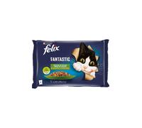 Comida húmeda para gatos Felix Fantástica Selección de Verduras en Gelatina | Húmeda (Bolsa) | Paquete de 12 unidades (4 x 85 g)