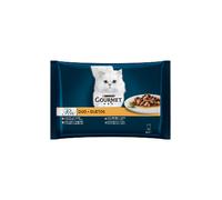 Comida húmeda para gatos Gourmet Perle Duetos Carnes Delicadas | Húmeda (Bolsa) | Paquete de 12 unidades de 4 x 85 g
