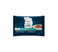 Comida húmeda para gatos Gourmet Perle Fine Pieces Ocean Delights | Húmeda (bolsa) | Paquete de 12 unidades de 4 x 85 g