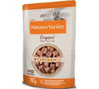 Comida húmeda para gatos Nature's Variety Cat Original sin cereales con paté de pollo | Húmeda (bolsa) | 12 x 70 g