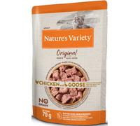 Comida húmeda para gatos Nature's Variety Cat Original sin cereales con paté de pollo y ganso | Húmeda (envase) | 12 x 70 g