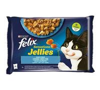 Comida húmeda para Gatos NESTLE POLSKA Félix SASZ.4x85g Sensaciones Jellías Rybne Dinamarca en JelreTce / 12