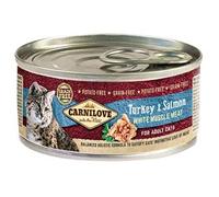 Comida húmeda Carnilove sin cereales de pavo y salmón para gatos adultos | Húmeda (lata) | 100 g