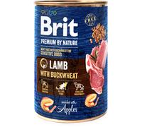 Comida húmeda para perros Brit Premium by Nature con cordero y trigo sarraceno | Húmeda (lata) | 400 g