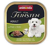 Comida húmeda para Perros con Pavo + Pato en Salsa (22 x 150 g), Comida para Perros sin Cereales y azúcar de animonda, con Ingredientes Frescos y carnales