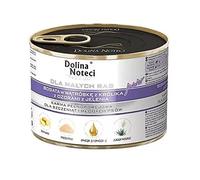 Comida húmeda para Perros DNP Sp. z o.o. Dolina Doteci Dog 185g Junior Hígado de Conejo y Ozorki Jelenia - Can / 12