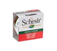 Comida húmeda Schesir Dog: Filete de pollo con carne en gelatina | Húmeda (lata) | 10 x 150 g