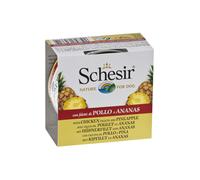 Comida húmeda Schesir para perros: Filete de pollo con piña en gelatina | Húmeda (lata) | 10 x 150 g