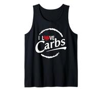 Comida Humor Amor Carbohidratos Patatas Pan Pasta Carga de carbohidratos Camiseta sin Mangas