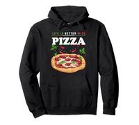 Comida Italiana Refranes Divertidos Vida con Pizza Chef Sudadera con Capucha