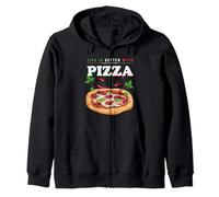 Comida Italiana Refranes Divertidos Vida con Pizza Chef Sudadera con Capucha