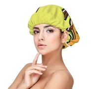 Comida mexicana de tacos,Gorro de dormir de satén para adultos - Gorro de dormir elástico para mujer, cubrecabello nocturno