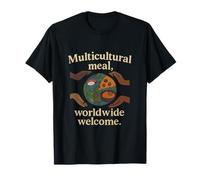 Comida multicultural en Todo el Mundo Bienvenida Global Unity Art Camiseta
