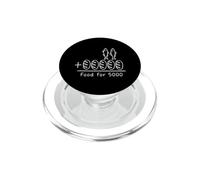 Comida para 5000 Biblia Cristiana 2 Pescado 5 Panes De Pan PopSockets PopGrip para MagSafe