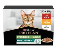 Pro plan húmedo gato esterilizado buey y pollo 10x85 gr