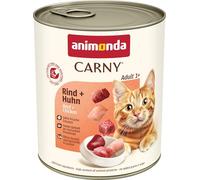 Comida para gatos animonda Carny Adult, comida húmeda para gatos adultos, vacuno + pollo, 6 x 800 g