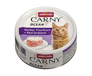 Comida para gatos animonda Carny Ocean, comida húmeda para gatos, atún claro + pargo rojo, 12 x 80 g