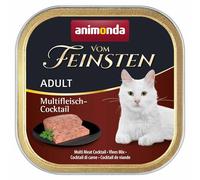 Comida para gatos animonda Vom Feinsten Adult, comida húmeda para gatos adultos, cóctel de carne, 32 x 100 g