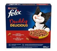 Comida para gatos Felix Doubly Delicious con una deliciosa mezcla de ternera y pollo 800 g