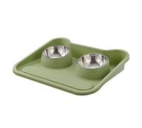 Comida para mascotas, doble tazón, alfombrilla inclinada para alimentos y agua, para perros elevados, antideslizante, para gatitos, alfombrilla antideslizante