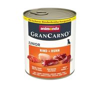 Comida para perros animonda GranCarno Junior, comida húmeda para perros en etapa de crecimiento, vacuno + pollo, 6 x 800 g