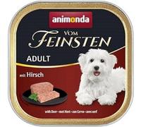 Comida para perros animonda Vom Feinsten Adult, comida húmeda para perros adultos, con ciervo, 22 x 150 g