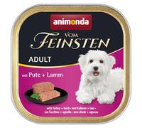 Comida para perros animonda Vom Feinsten Adult, comida húmeda para perros adultos, con pavo + cordero, 22 x 150 g