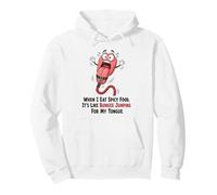 Comida Picante desgastada Bungee Saltar Lengua Divertido Mordaza Sudadera con Capucha