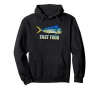 Comida rápida Mahi-Mahi Pescador Divertido Juego de Palabras de Pesca Sudadera con Capucha