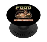 Comida tan buena que necesita subtítulos Meme Cita PopSockets PopGrip Adhesivo