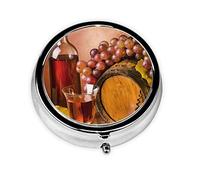 Comida y bebida, pastillero, pastillero cuadrado para bolsillo o monedero, pastillero pequeño, organizador de pastillas de viaje